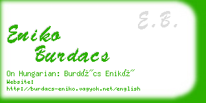 eniko burdacs business card